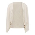 thumbnail image 5 of Women Lightweight Cardigan Open Front 3/4 Sleeve Shawls Wraps Bell Sleeve Kimono Cardigan (Beige XL), 5 of 7