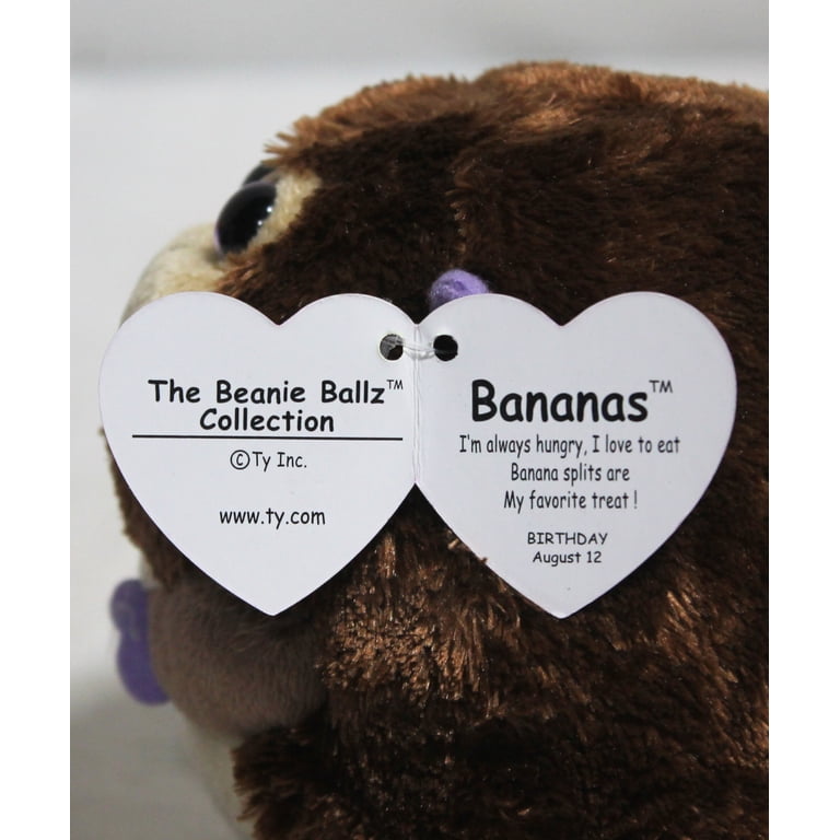 ty beanie ballz - bananas the monkey - Walmart.com