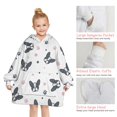 thumbnail image 6 of French Bulldog Blanket Hoodies for Kids 6-13YR Oversize Wearable Blanket Hoodies for Boys Girls Teens, 6 of 7