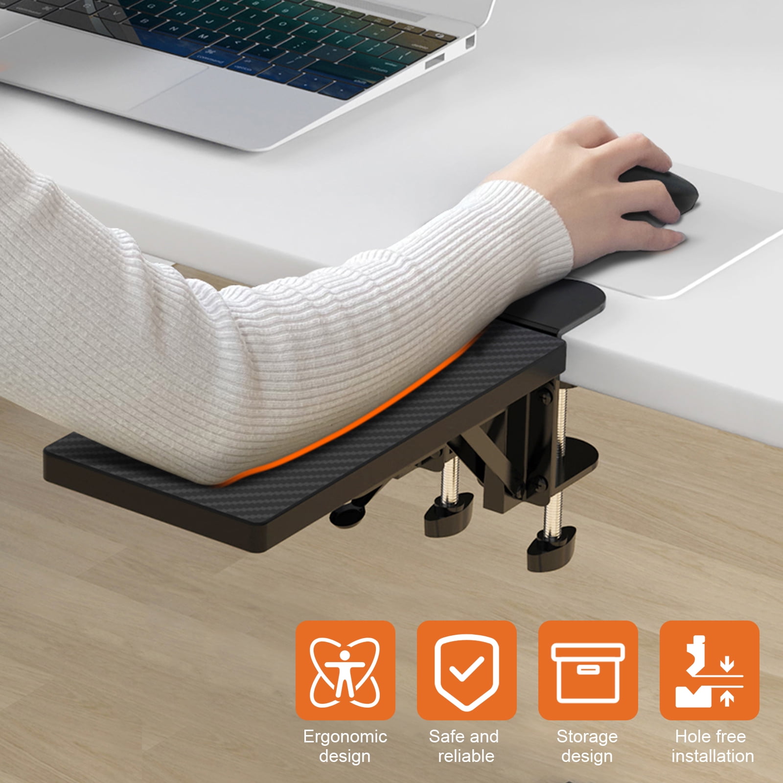 Buy Ergonomic Adjustable Computer Desk Extender Arm Wrist Rest Support