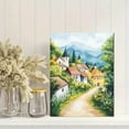 thumbnail image 2 of Mountain Village Landscape Canvas Painting， Perfect for Living Room，Kitchen， Dining Room， and Office Decor, 2 of 8