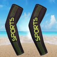 thumbnail image 4 of Eoperou 1 Pair Thin Cool High Elasticity Arm Sleeves Men Ice Silk Riding Sun-protective Sleeves Costume Accessories, 4 of 8