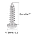 thumbnail image 3 of Uxcell 0.12''x 0.47'' Self Tapping Screws Pan Head Screw Fasteners Bolts 316 Stainless Steel Silver 50 Pcs, 3 of 3
