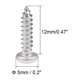 thumbnail image 3 of Tornillos autorroscantes de cabeza plana Uxcell 0.12''x 0.47'' de acero inoxidable 316 tono plateado, 50 piezas, 3 of 3