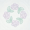 thumbnail image 2 of (4 pack) Jack Dempsey Stamped White Quilt Blocks 18"X18" 6/Pkg-Four XX Roses, 2 of 3