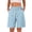 Light Blue_001, variant on Domuza Bermuda Shorts for Women Casual Lightweight Quick Dry Cargo Shorts Knee Length Drawstring High Waisted Outdoor Hiking Short with Pockets Khaki XL