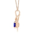 thumbnail image 2 of ANGARA Natural Round 1.8 ct Tanzanite Solitaire Infinity Knot Pendant in 14K Rose Gold for Women (Size-8mm) | December Birthstone, Anniversary, Jewelry Gift for Women | Natural Tanzanite Necklace, 2 of 8