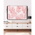 thumbnail image 3 of Outdoor TV Cover 60 to 65 Inch Weatherproof, Coastal Nautical Waterproof TV Screen Protector for Outside Decor with Zipper and Pocket 58"L x 37"H , Starfish Shell Coral Conch Pattern Pink, 3 of 7