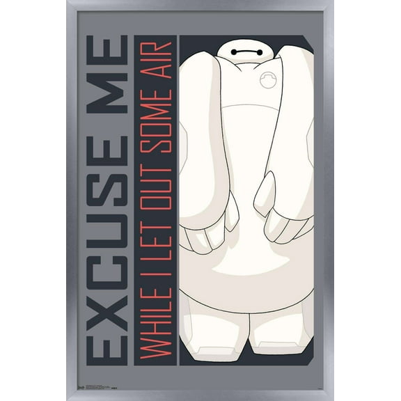 Disney Big Hero 6: The Series - Excuse Me Wall Poster, 14.725" x 22.375", Framed