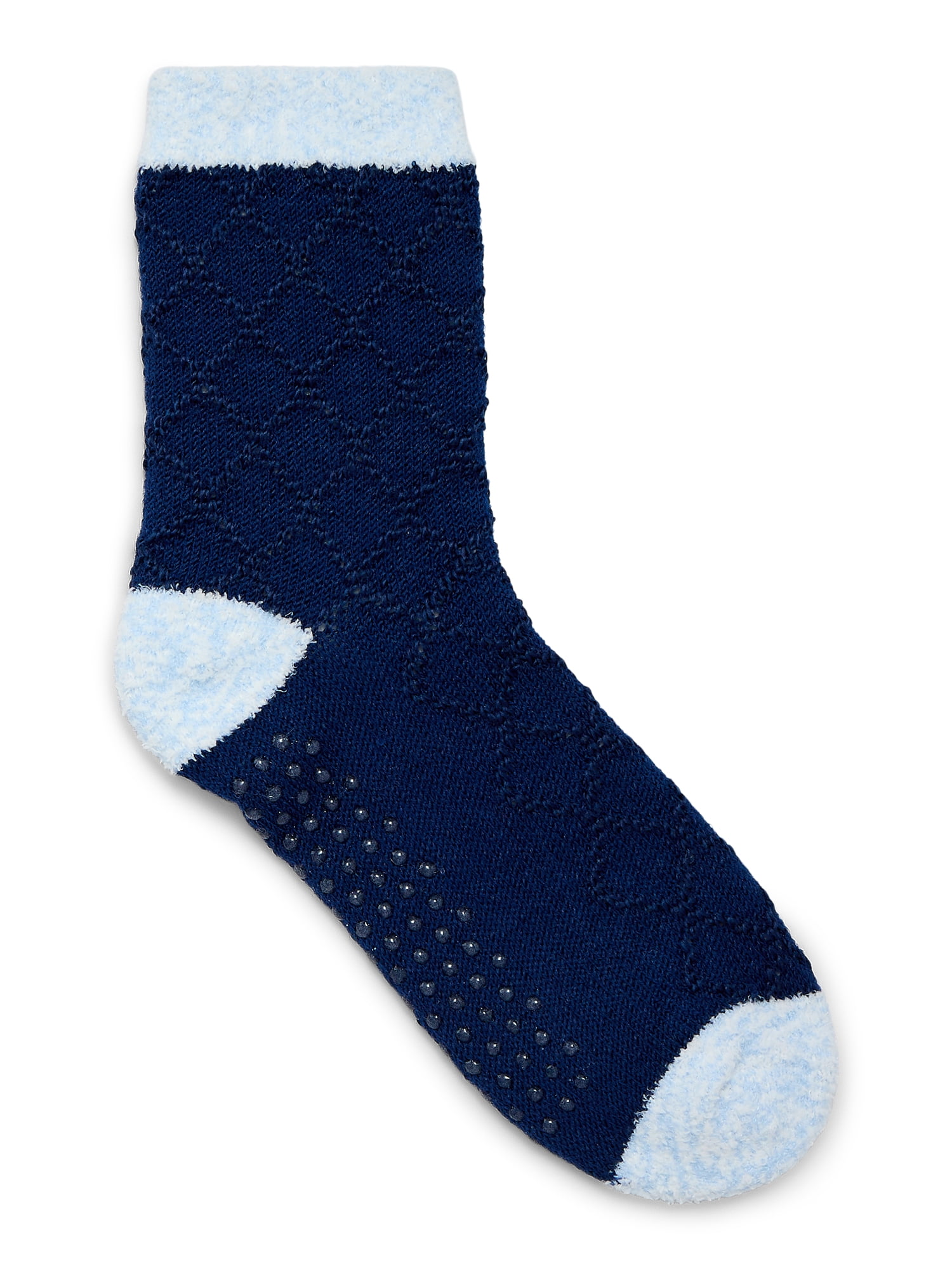 Joyspun Women's Double Layer Crew Lounge Socks, 3-Pack, Fits Shoe Sizes 4-10