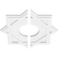 thumbnail image 2 of 16"OD x 5"ID x 8 3/4"C x 1"P Axel Architectural Grade PVC Contemporary Ceiling Medallion, Two Piece, 2 of 11