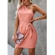 thumbnail image 3 of Vestido PRETTYGARDEN Mujer Asimétrico Ajustado de un Hombro Rosa M, 3 of 5
