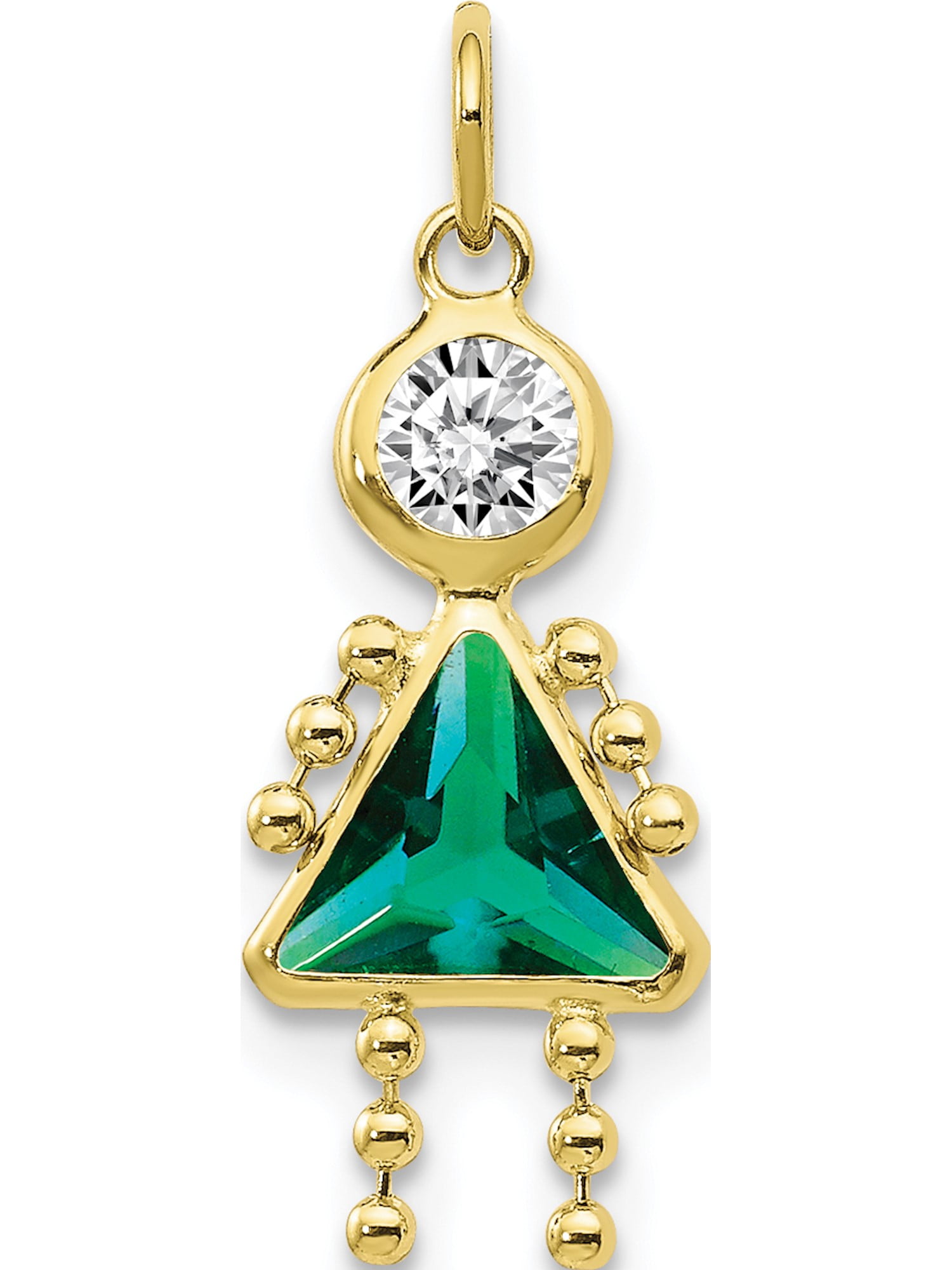 Jewelry by Sweet Pea 10k Yellow Gold May Girl Birthstone Pendant