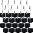 thumbnail image 1 of 20 Pieces Cube Base Memo Clip Holder with Alligator Clip Wood Base Table Number Holder Cube Base Place Card Holder, 1 of 5