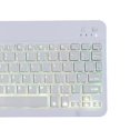 thumbnail image 5 of con retroiluminación LED sin cables para Pad Tablet PC Computadora Interruptores mecánicos portátiles para trabajo blanco Hugo Teclado bluetooth, 5 of 5