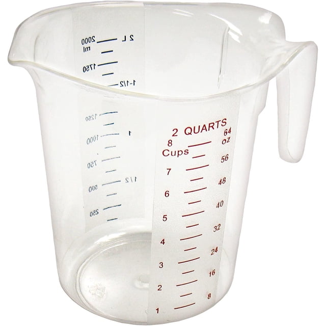Winco PMCP-200 2 qt Measuring Cup - Polycarbonate, Clear Winco PMCP-200