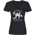thumbnail image 3 of Inktastic I'm a Mamacorn, like a normal Mom, but magical Women's V-Neck T-Shirt, 3 of 5