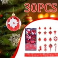 thumbnail image 3 of Christmas Hanging Ornaments Set Plastic Candy Cane Lollipop Ball Decoration for Xmas New Year Holiday Party Decor 30Pcs (Red And White), 3 of 4