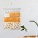 thumbnail image 5 of Bolsa de almacenamiento para colgar gancho de metal, estantes colgantes, bolsillos para organizador, soporte para libros 7 bolsillos naranja Macarena Carrito de noche, 5 of 8