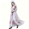 thumbnail image 2 of Women's Ghost Zombie Bride Halloween Vampire Cosplay Outfit Scary Party Stage Performance Fancy Dress Up, 2 of 5