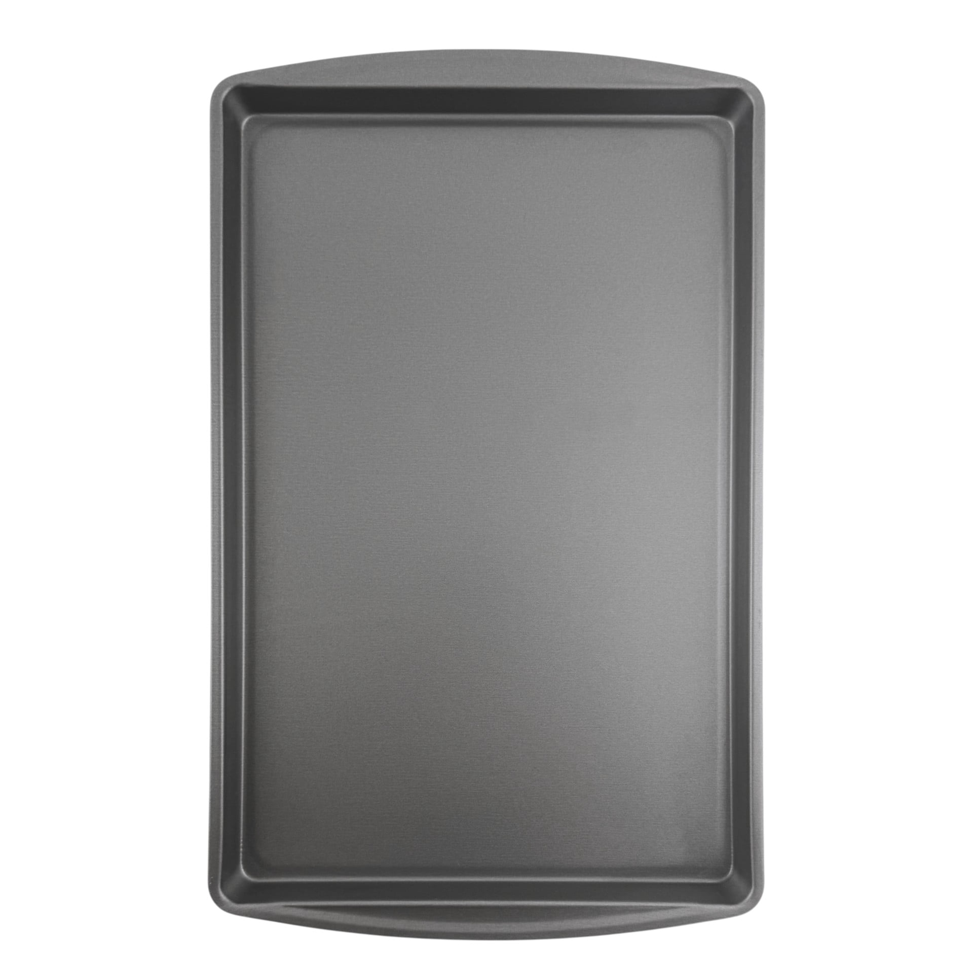 (4 pack) Mainstays Large Nonstick 17" x 11" Rectangle Cookie Sheet Baking Pan, Gray