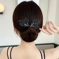 thumbnail image 4 of Hair Rope Rhinestone Flower Clip Twister Bun Maker Easy Curler Hair Accessory for Stylish Hairstyles, 4 of 4