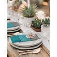 thumbnail image 5 of Turquoise Wood Grain Cloth Napkins Set of 8 Reusable Dinner Napkins, Country Retro Wooden Plank Gray Cocktail Napkin Washable Table Napkins for Wedding/Holiday Party/Baby Shower 20"x20", 5 of 7