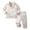 Beige, variant on Kid Girl Pajamas Set Solid Pullover Crewneck Soft Summer Girls Outfit Cute Pjs For Girls 4-5 Years