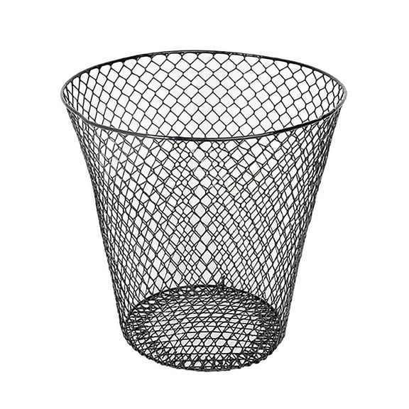 Wire Mesh Round Waste Basket - 9Inch, Lightweight , Can Open Top Wastebasket Recycling Bins, Garbage Cans for Desk Office School Home Essential Storage Carrier