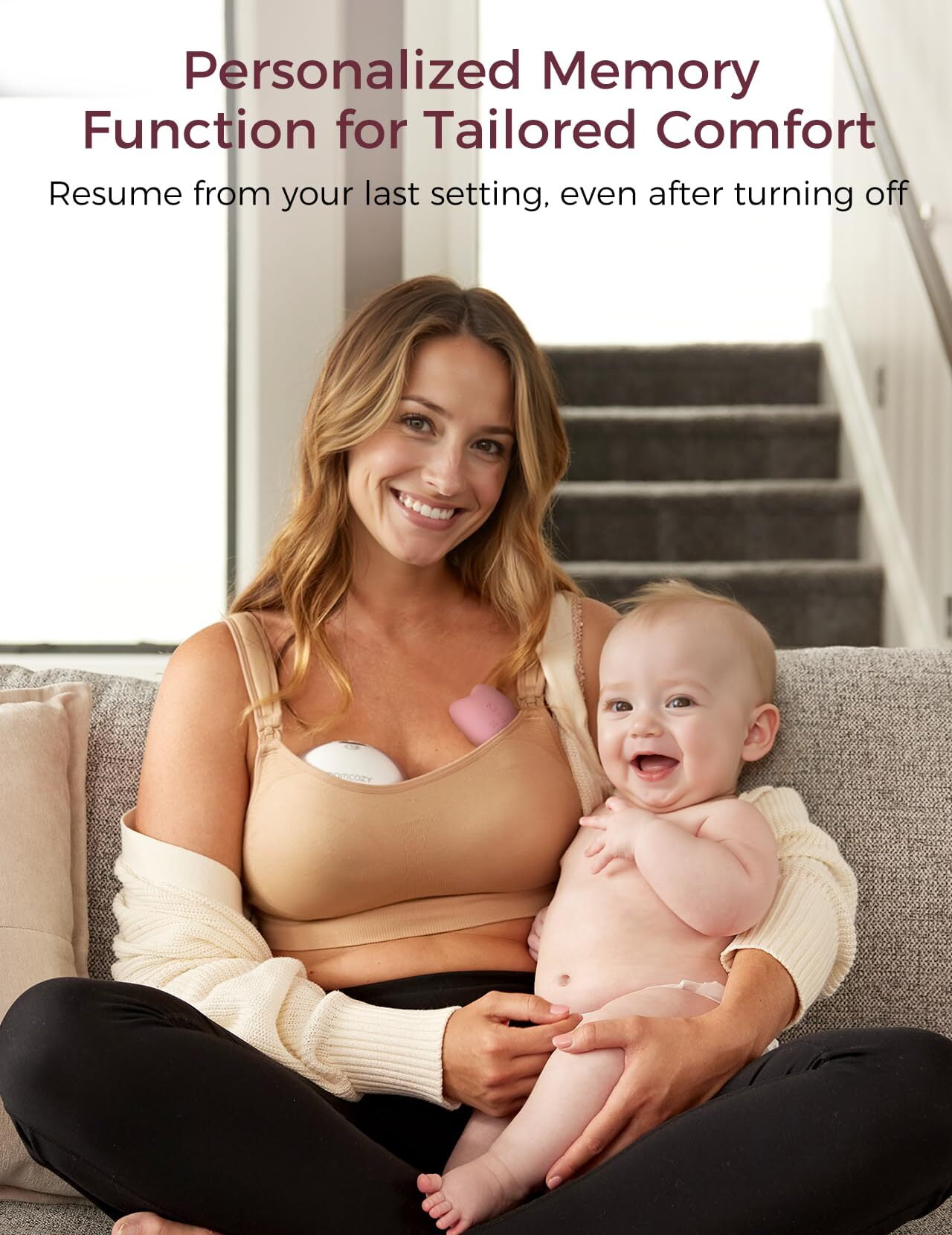 Momcozy Warming Lactation Massager Pro, 8 Vibration Modes & 4 Heating Levels, Improves Milk Flow & Relieves Breast Engorgement