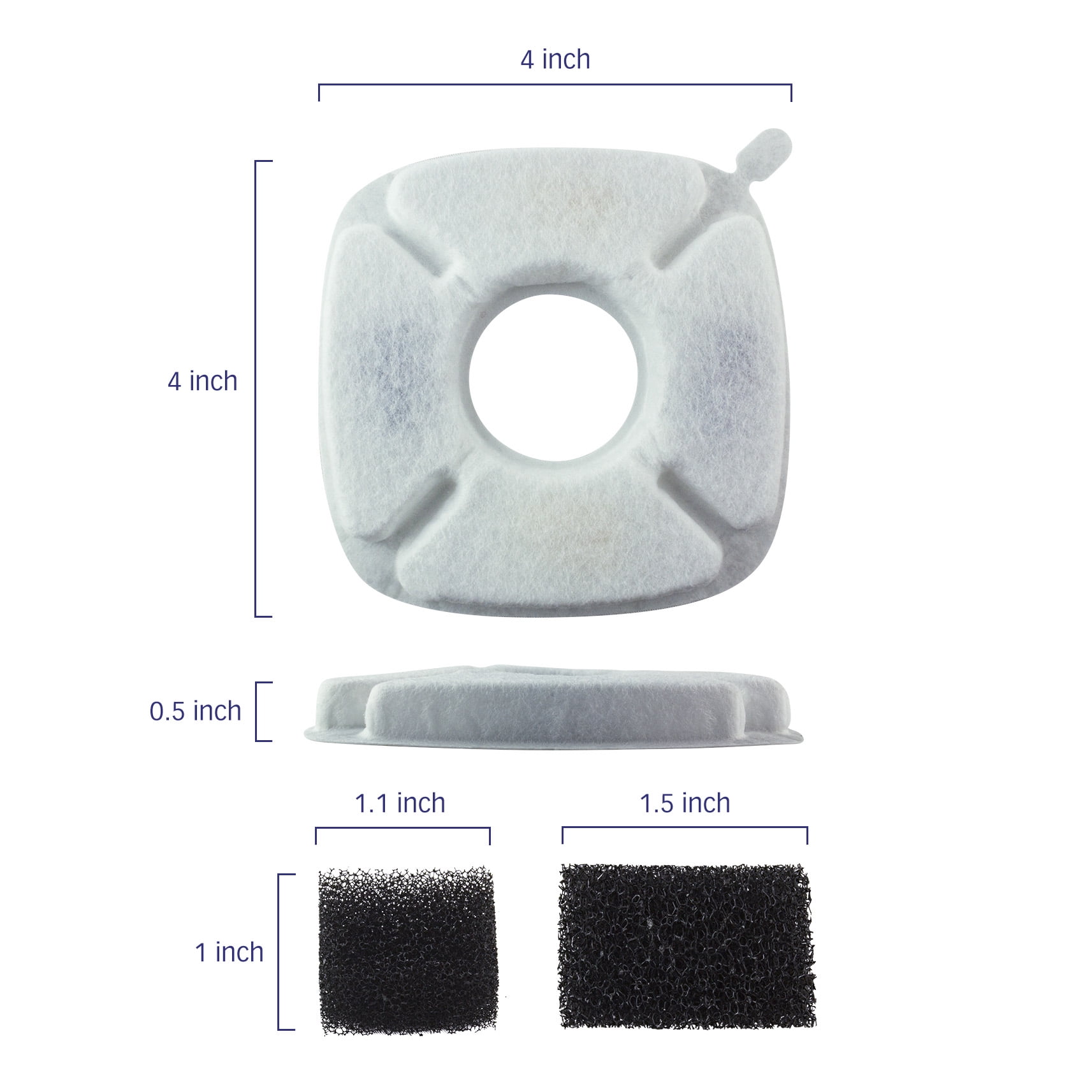 PET STANDARD Water Filters, Compatible with VEKEN® 95oz/2.8L Fountain, Pack of 12