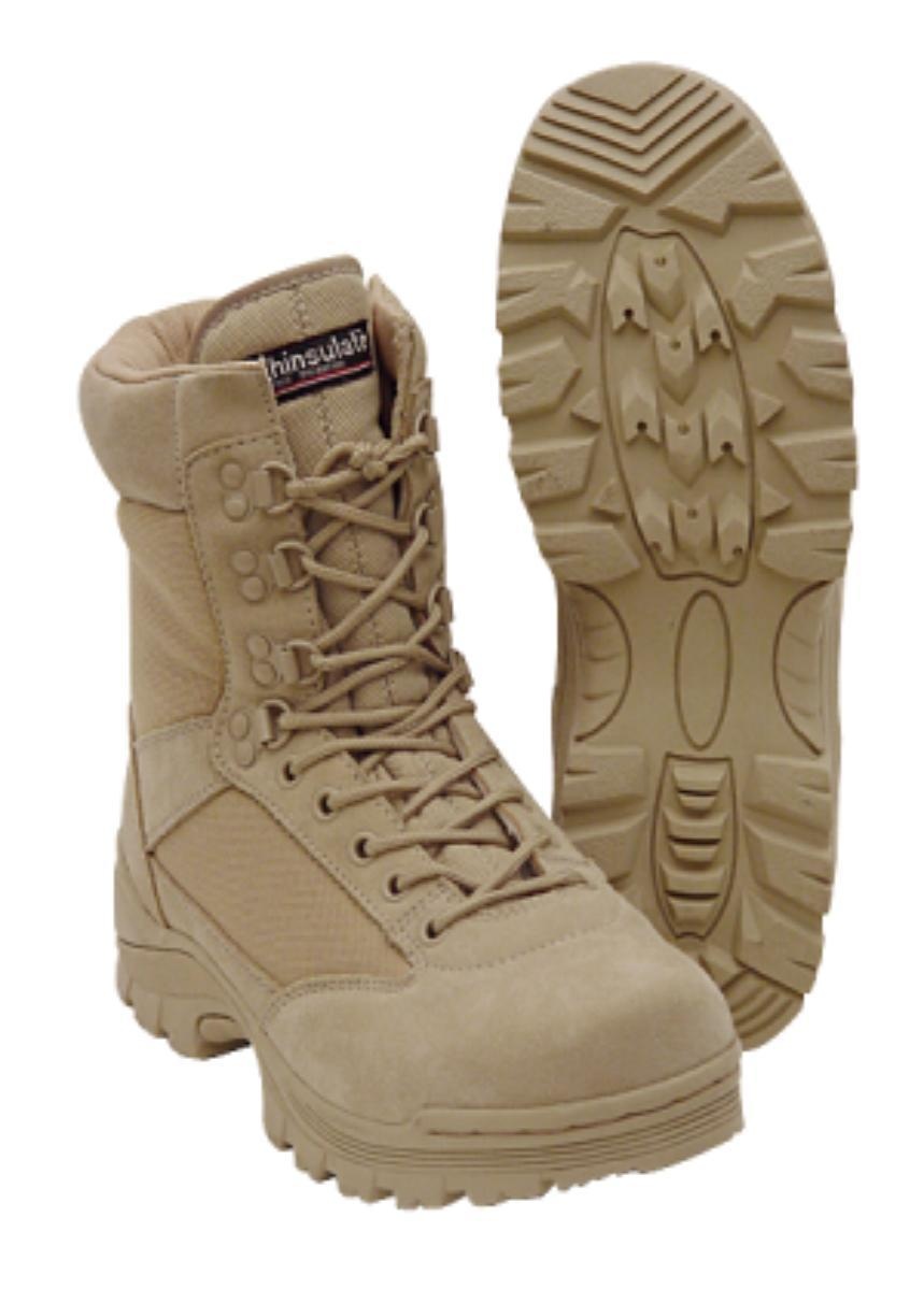 Desert Tan Tactical Boot with YKK Zipper, Easy On & Off