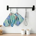 thumbnail image 6 of DouZhe Oven Mitts and Pot Holders Sets, Colorful Zebra Stripes Prints Non-Slip Heat Resistant Kitchen Oven Silicone Glove, 6 of 7