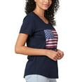 thumbnail image 2 of General Standard Women's USA Patriotic Graphic Print Tee Cotton Americana T-Shirt, 2 of 4