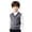 Grey, variant on Toddler Kids Boys Cable Knit Vests V Neck Striped Hem Uniform Sweater Gilet All Season Sleeveless School Waistcoat