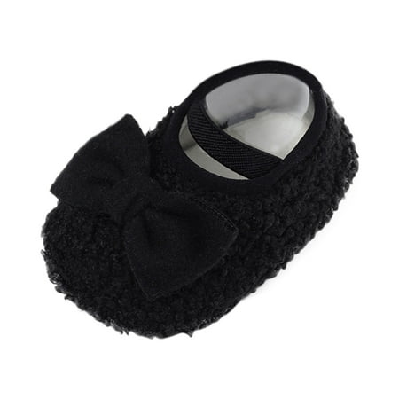 

XINSHIDE Warm Shoes For Baby Girls And Boys Soft Comfortable Shoes Toddler Bowknot Warming Shoes Unisex Baby Shoes
