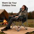 thumbnail image 5 of Halicool Heated Camping Chair, Oversized Heated Outdoor Chairs for Adults with 3 Heat Levels, Portable Folding Padded Chair for Camp, Lawn, Sports, 5 of 5