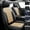 Black+Beige, variant on FANOTEK Elantra Black, Leather, Waterproof, Front Rear Seat Covers, 5 Pieces