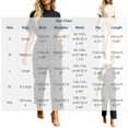 thumbnail image 3 of Women's Short Sleeve Casual Jumpsuit with Elastic Waist Pockets Summer Lightweight Solid Color Crew Neck Straight Leg One Piece Romper, 3 of 7