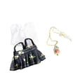 thumbnail image 1 of Conjunto de ropa para muñecas de peluche CUTICAT con collar y pantalones con tirantes, 1 of 5