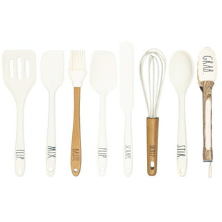  Rae Dunn by Magenta SPOON FORK KNIFE pot set with tray. Large  letters!: Home & Kitchen