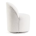 thumbnail image 4 of Furniture of America Jaine Modern Boucle Chenille Curved Back Swivel Dining Side Chair, White, 4 of 5