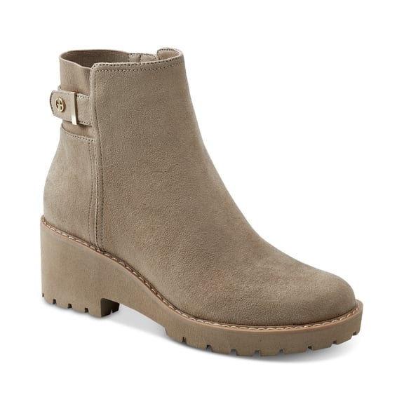 Giani Bernini Womens Vedaa Wedge Booties Mushroom Micro 5.5M