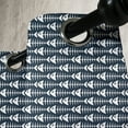 thumbnail image 4 of Ambesonne Animal Grommet Curtain, Fish Bone Skeleton Spine, 50" x 54", Petrol Blue White, 4 of 6