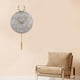 thumbnail image 5 of Reloj de Pared de Madera Silencioso Perfecl Estatua de Cabeza de Ciervo Gris Reloj de pared de péndulo, 5 of 8