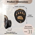 thumbnail image 3 of Cabinet Knobs for Drawer 2-pc Set - Rustic Black Bear Paw Style Drawer Pulls for Kitchen Cabinets, Rustic Dresser Knobs for Wildlife Home Décor, 3 of 7