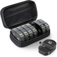 thumbnail image 1 of Canvas Bag Weekly Pill Organizer 2 Times a Day, Large AM/PM Pill Box 7 Day with Portable Zipper Cloth Bag for Holding Supplements, Vitamins and Fish Oils, 1 of 4