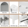 thumbnail image 5 of White bathroom vanity with solid wood, MDF and pre - drilled holes for 8 - inch faucet, 5 of 7