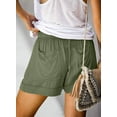 thumbnail image 2 of Womens Drawstring Shorts Summer Elastic Waist Casual Lightweight with Pockets, 2 of 10