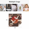 thumbnail image 5 of Japanese Style Cloth Napkins, Modern Cranes Cherry Flower Wave Brown Washable and Reusable Dinner Napkins Set of 8, Table Napkin for Kitchen Party Birthday Wedding Hotel Housewarming 20"x20", 5 of 9